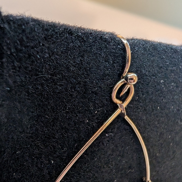 Lane Bryant Gold and Blue Statement Earrings - Picture 4 of 5